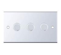 Selectric DSL366 5M 3 Gang 2 Way 5-100W LED Dimmer Switch - Polished Chrome