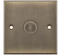 Selectric DSL664 5M 1 Gang 2 Way 5-100W LED Dimmer Switch - Antique Brass