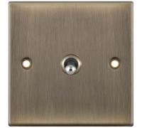 Selectric DSL678 5M 1 Gang 10A Intermediate Toggle Switch - Antique Brass, Black Insert