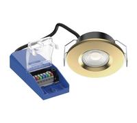 Selectric IP65 5W / 7W Dimmable LED CCT Fire Rated Downlights - Fixed 2700k, 3000k, 4000k, 6000k Satin Brass