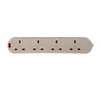 Selectric LG8798 Trailing Socket with Neon 4 Gang 13 Amp