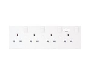 Selectric Lg9098/4Con Fused Converter Socket Single Or Twin To 4 Gang Plate