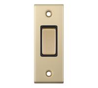 selectric Selectric 5M Slim Decorative Satin Brass10 Amp Architrave Switch - 1 Gang 2 Way - X-Rated DSL879