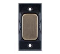 Selectric SGRID360-117 GRID360 10A Intermediate Switch Module - Antique Brass, Black Insert