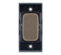 Selectric SGRID360-127 GRID360 Blanking Plate Module - Antique Brass, Black Insert