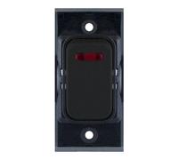 Selectric SGRID360-151 GRID360 20A DP Switch Module with Neon - Matt Black, Black Insert