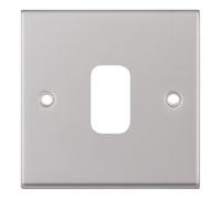 Selectric SGRID360-181 GRID360 7M-PRO 1 Aperture Modular Front Plate - Satin Chrome