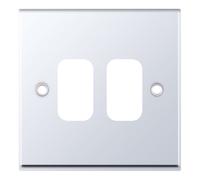 Selectric SGRID360-189 GRID360 7M-PRO 2 Aperture Modular Front Plate - Polished Chrome