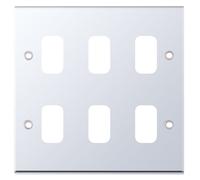 Selectric SGRID360-192 GRID360 7M-PRO 6 Aperture Modular Front Plate - Polished Chrome