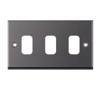 Selectric SGRID360-197 GRID360 7M-PRO 3 Aperture Modular Front Plate - Black Nickel