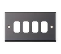 Selectric SGRID360-198 GRID360 7M-PRO 4 Aperture Modular Front Plate - Black Nickel
