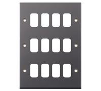 Selectric SGRID360-201 GRID360 7M-PRO 12 Aperture Modular Front Plate - Black Nickel
