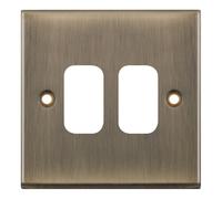 Selectric SGRID360-203 GRID360 7M-PRO 2 Aperture Modular Front Plate - Antique Brass