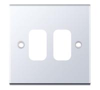 Selectric SGRID360-217 GRID360 5M 2 Aperture Modular Front Plate - Polished Chrome