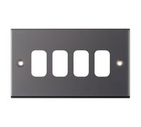 Selectric SGRID360-226 GRID360 5M 4 Aperture Modular Front Plate - Black Nickel