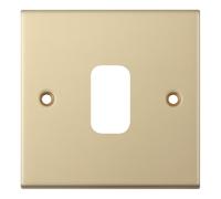 Selectric SGRID360-237 GRID360 5M 1 Aperture Modular Front Plate - Satin Brass