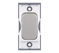 Selectric SGRID360-25 GRID360 10A 1 Way Switch Module - Satin Chrome, White Insert