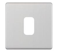 Selectric SGRID360-251 GRID360 5M-PLUS Screwless 1 Aperture Modular Front Plate - Satin Chrome