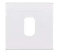 Selectric SGRID360-265 GRID360 5M-PLUS Screwless 1 Aperture Modular Front Plate - Matt White
