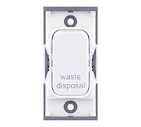Selectric SGRID360-283 GRID360 20A DP Switch Module marked "waste disposal" - White Plastic, White Insert