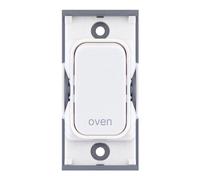 Selectric SGRID360-285 GRID360 20A DP Switch Module marked "oven" - White Plastic, White Insert