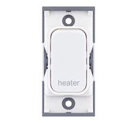 Selectric SGRID360-294 GRID360 20A DP Switch Module marked "heater" - White Plastic, White Insert