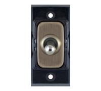 Selectric SGRID360-317 GRID360 10A Intermediate Toggle Switch Module - Antique Brass, Black Insert