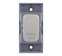 Selectric SGRID360-385 GRID360 20A DP Switch Module marked "cooker hood" - Satin Chrome, Grey Insert