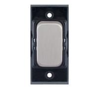 Selectric SGRID360-40 GRID360 10A 1 Way Switch Module - Satin Chrome, Black Insert