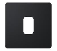 Selectric SGRID360-420 GRID360 5M-PLUS Screwless 1 Aperture Modular Front Plate - Matt Black