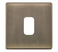 Selectric SGRID360-427 GRID360 5M-PLUS Screwless 1 Aperture Modular Front Plate - Antique Brass