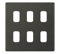 Selectric SGRID360-486 GRID360 5M-PLUS Screwless 6 Aperture Modular Front Plate - Dark Bronze