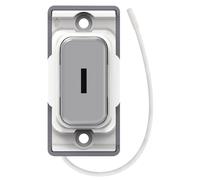Selectric SGRID360-502 GRID360 Kinetic IP42 Push On/Off Emergency Key Switch Module - Satin Chrome, White Insert