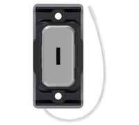 Selectric SGRID360-503 GRID360 Kinetic IP42 Push On/Off Emergency Key Switch Module - Satin Chrome, Black Insert