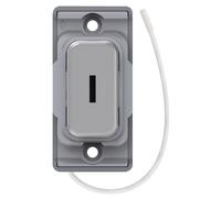 Selectric SGRID360-504 GRID360 Kinetic IP42 Push On/Off Emergency Key Switch Module - Satin Chrome, Grey Insert