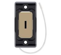 Selectric SGRID360-509 GRID360 Kinetic IP42 Push On/Off Emergency Key Switch Module - Satin Brass, Black Insert