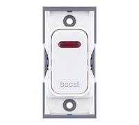 Selectric SGRID360-541 GRID360 20A DP Switch Module with Neon marked "boost" - White Plastic, White Insert