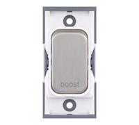 Selectric SGRID360-542 GRID360 20A DP Switch Module marked "boost" - Satin Chrome, White Insert