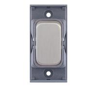 Selectric SGRID360-55 GRID360 10A 1 Way Switch Module - Satin Chrome, Grey Insert