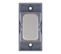 Selectric SGRID360-59 GRID360 10A Retractive Switch Module - Satin Chrome, Grey Insert