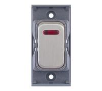 Selectric SGRID360-61 GRID360 20A DP Switch Module with Neon - Satin Chrome, Grey Insert