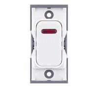Selectric SGRID360-7 GRID360 20A DP Switch Module with Neon - White Plastic, White Insert