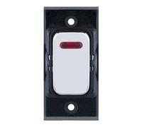 Selectric SGRID360-91 GRID360 20A DP Switch Module with Neon - Polished Chrome, Black Insert