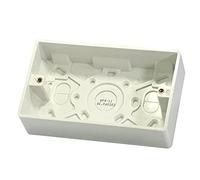 Selectric Soft Edged Pattress Box 2 Gang White 35mm