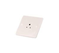 Selectric Soft Edged Round 3 Pin Socket 2Amp White