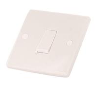 Selectric Soft Edged Switch 1 Gang 2 Way 10Amp White