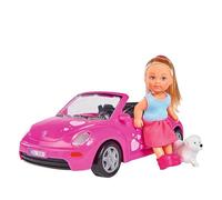 SelectTraders Evi Love Doll with Beetle Car and Puppy, 12 cm, Pink