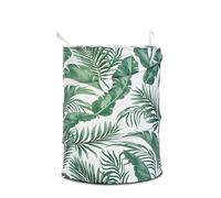 SelectTraders Pop-Up Laundry Basket, Collapsible Laundry Hamper with Toggles, Freestanding Clothes Bin, Cotton & Linen Storage Basket, Foldable Eco-Friendly Laundry Basket (Green)