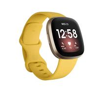 Seleek Replacement Bands Compatible with Fitbit Versa 3/Versa 4/Sense/Sense 2, Silicone, Adjustable, Classic Accessories, Fitness Bands for Women Men, Small and Large, yellow, Small, Classic