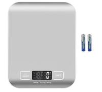 Selegere Digital Shipping Scale,Stainless Steel Panel, Accurate 5kg/1g Portable Postal Scale for Packages, Small Business,Kitchen, Food, Handmade, Liquids, and Boutique (Silver)